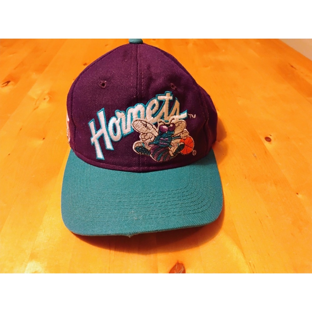 VTG 90s Charlotte Hornets Hat Cap Sports Specialties NBA Wool Blend Adjustable - Picture 14 of 14